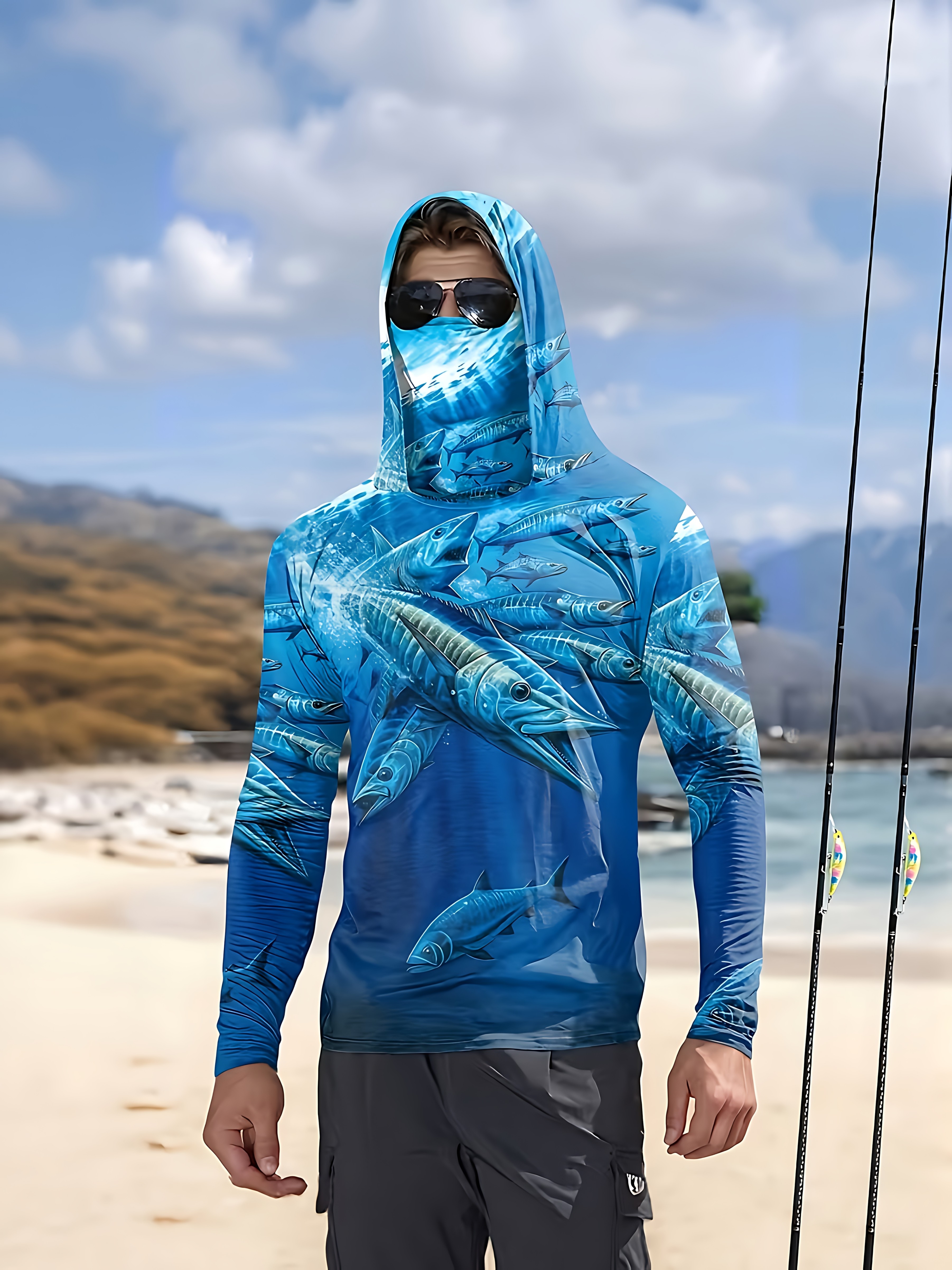 Fishing Shirt Uv Protection - Fishing Shirt Hooded Men Fishing Clothes