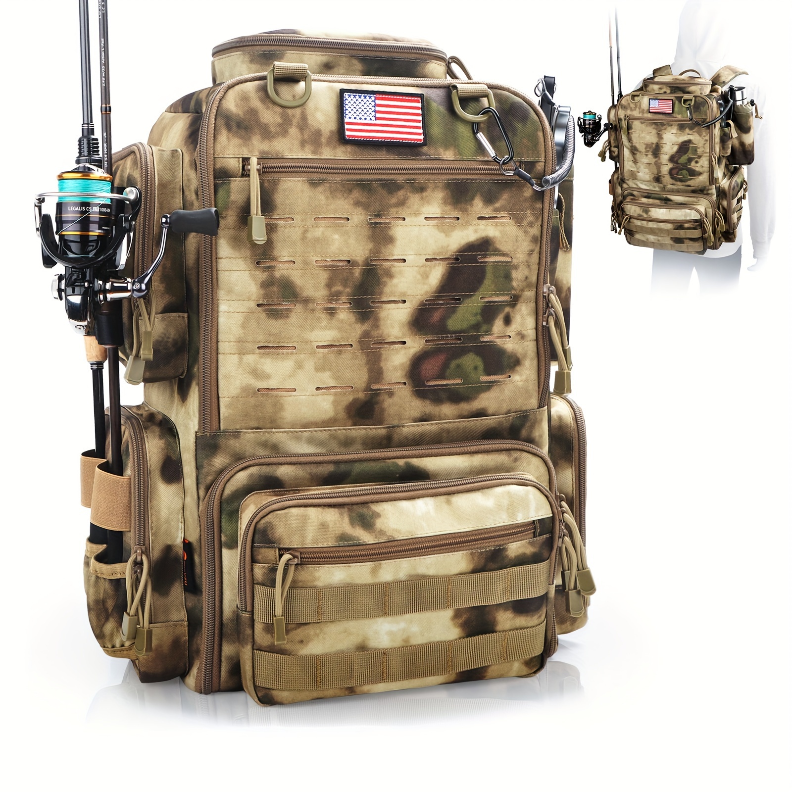 Fishing Backpack - A Spacious 11.89gal Fishing Backpack Featuring