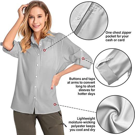 Women's Long Sleeve Sun Protec - Fishing Shirt Uv Protection recensione e prezzo