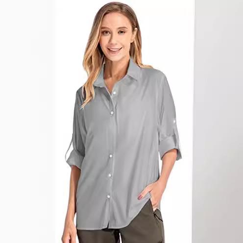 Women's Long Sleeve Sun Protec - Fishing Shirt Uv Protection recensione e prezzo