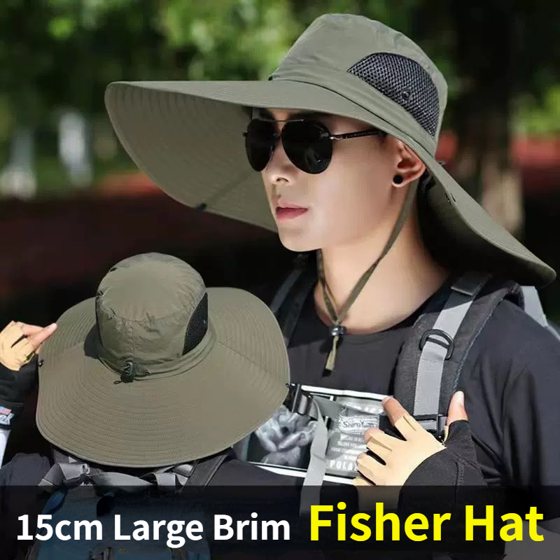 Large Brim Polyester Sun Hat U - Fishing Hat recensione e prezzo