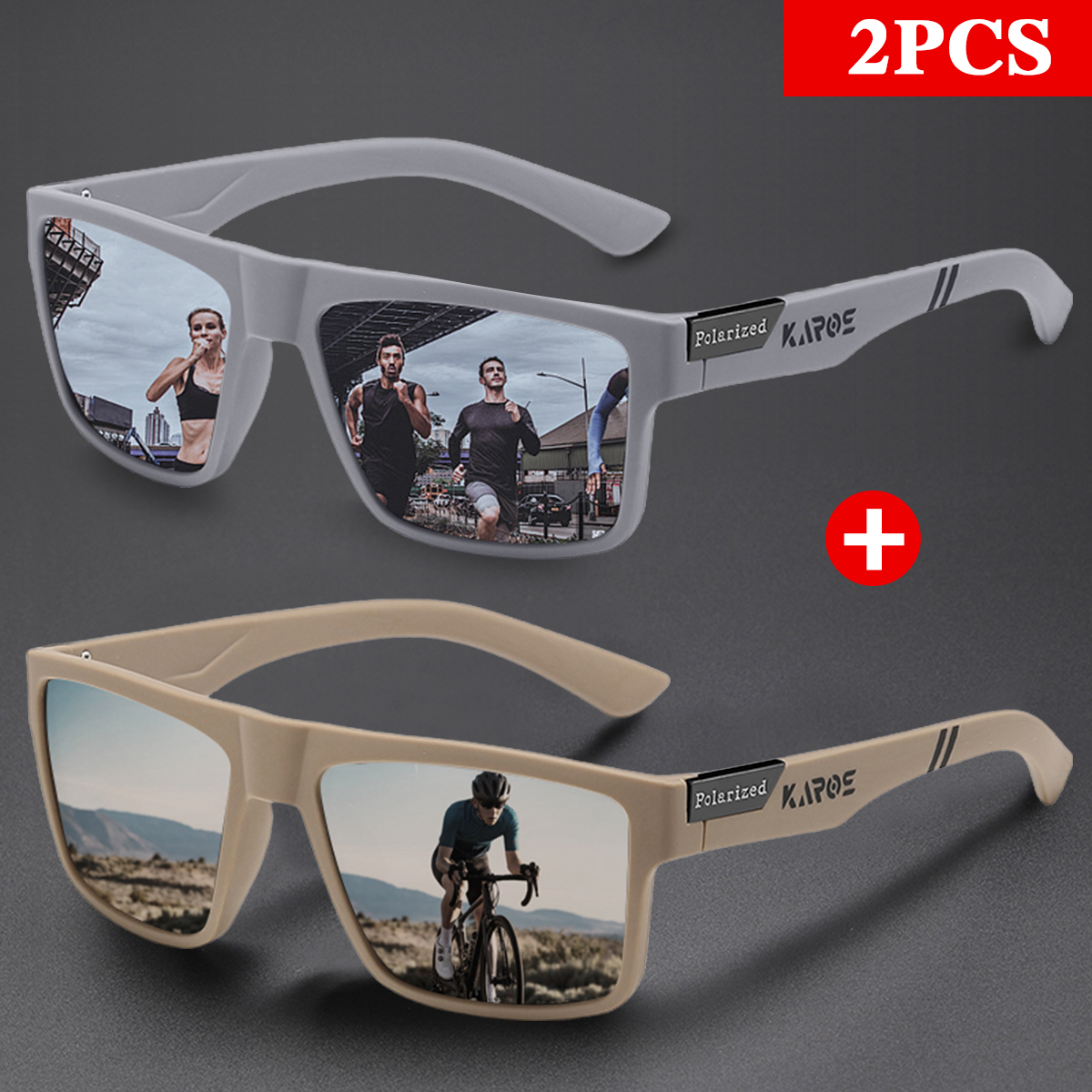 KAROS 2PCS Retro Square Polari - Fishing Sunglasses Polarized recensione e prezzo