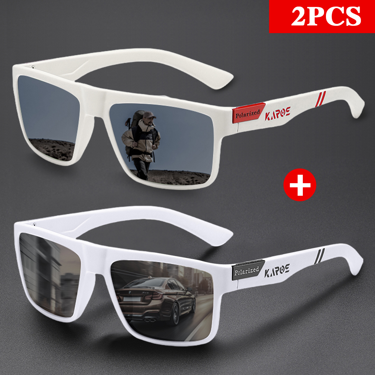 KAROS 2PCS Retro Square Polari - Fishing Sunglasses Polarized recensione e prezzo