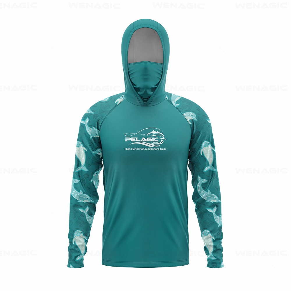 pelagic gear Men Hood Fishing  - Fishing Shirt Uv Protection recensione e prezzo