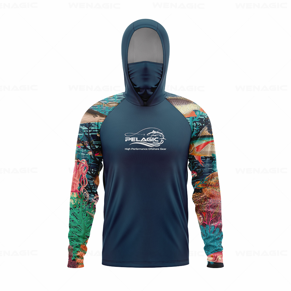 pelagic gear Men Hood Fishing  - Fishing Shirt Uv Protection recensione e prezzo