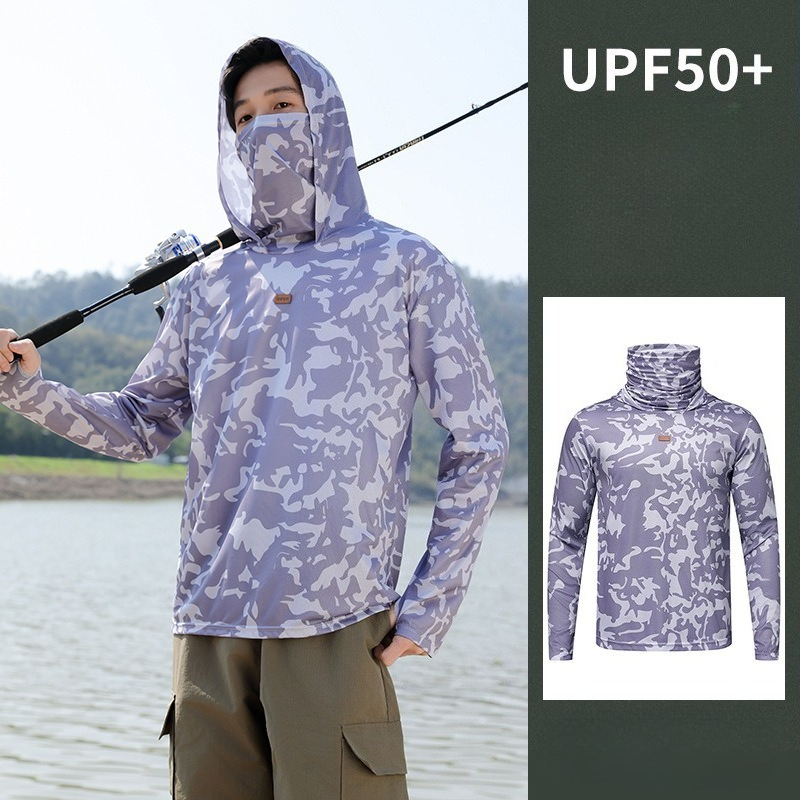 Fishing Shirt Hooded Men Sunsc - Fishing Shirt Uv Protection recensione e prezzo