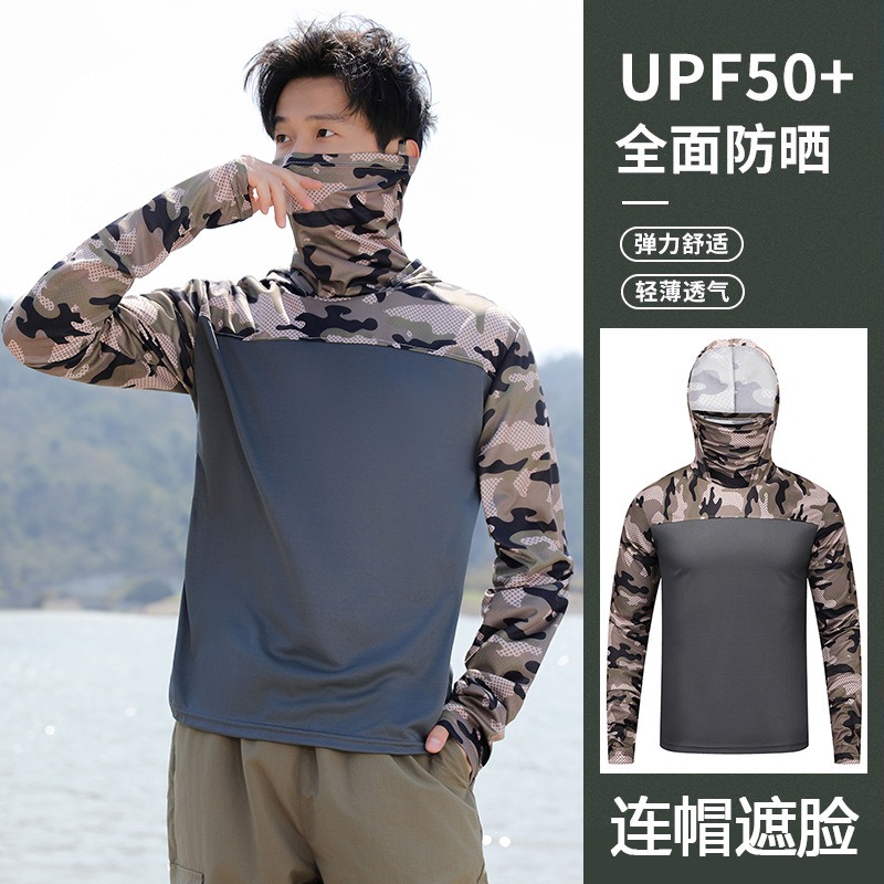 Fishing Shirt Hooded Men Sunsc - Fishing Shirt Uv Protection recensione e prezzo