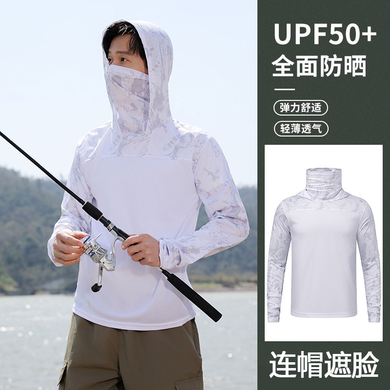 Fishing Shirt Hooded Men Sunsc - Fishing Shirt Uv Protection recensione e prezzo