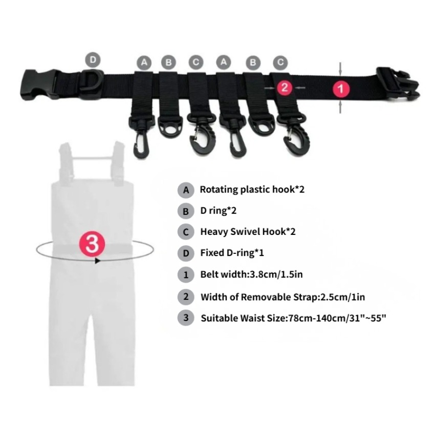 1Pcs Adjustable Wading Belts F - Fishing Belt recensione e prezzo