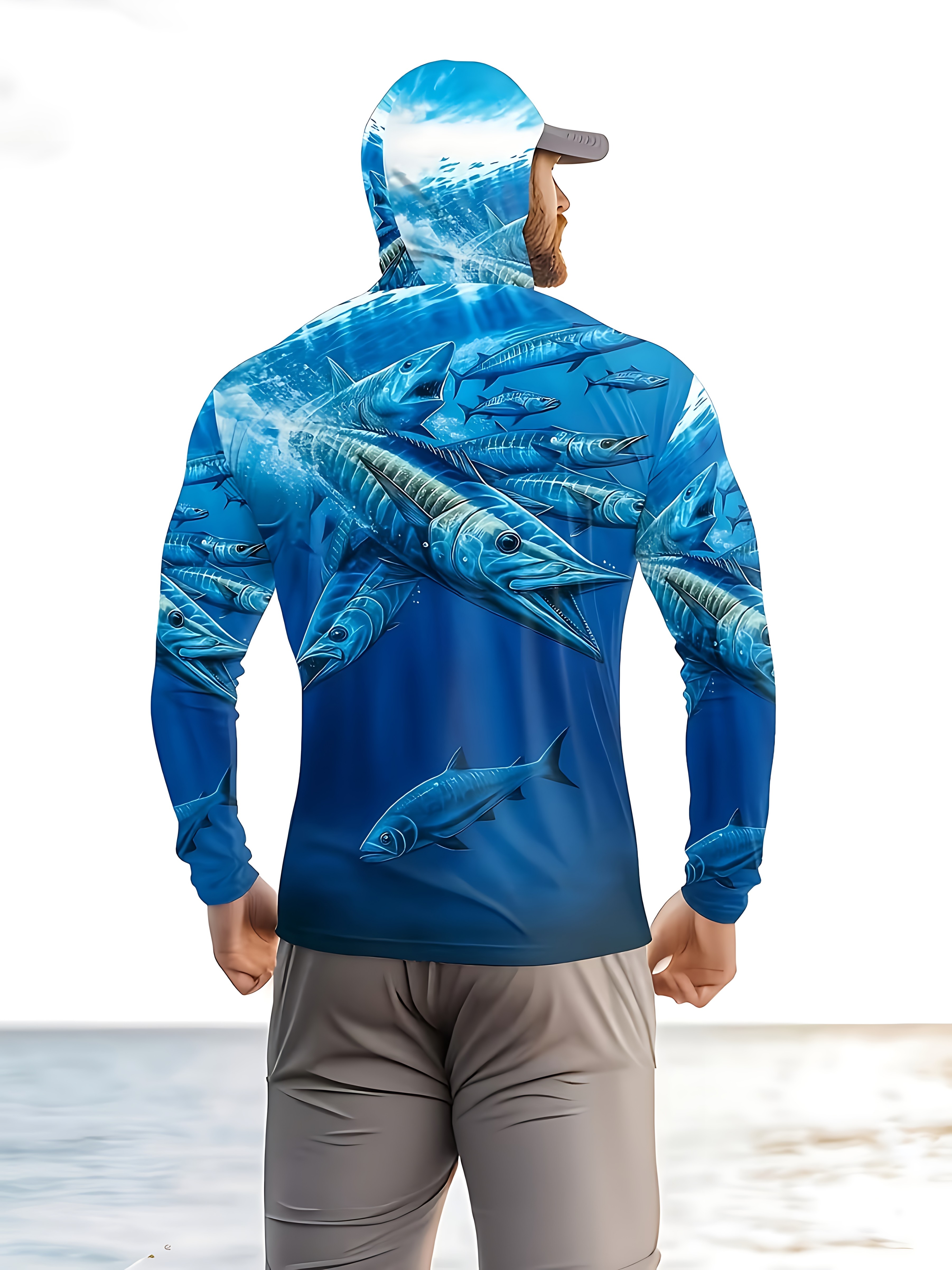 Fishing Shirt Hooded Men Fishi - Fishing Shirt Uv Protection recensione e prezzo