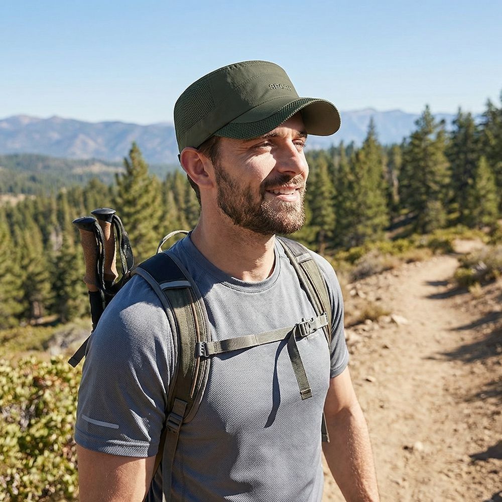 New Adjustable Flat Top Cap Su - Fishing Hat recensione e prezzo