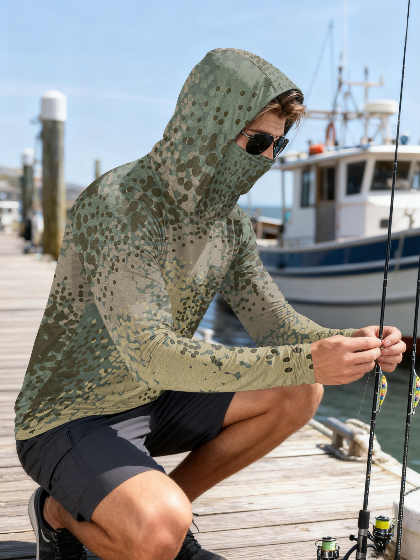 Men's Fishing Hooded Long-Slee - Fishing Shirt Uv Protection recensione e prezzo