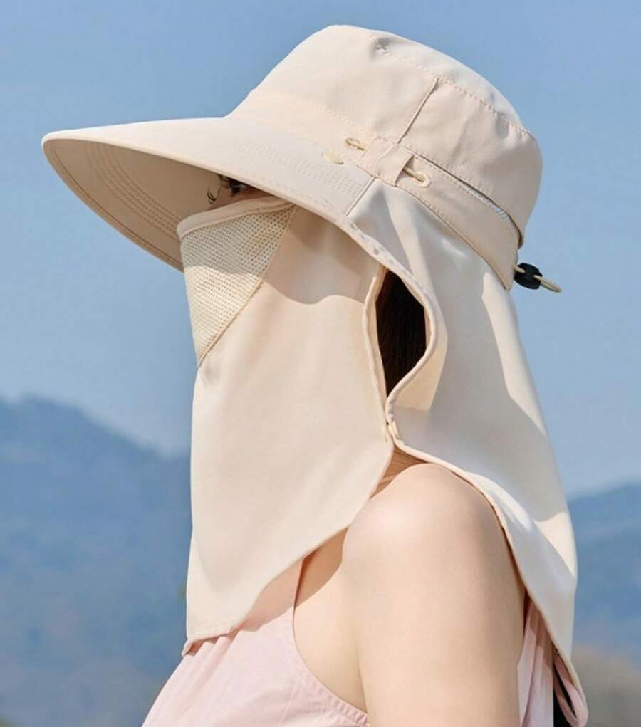Women Wide Brim Sun Hat With F - Fishing Mask Sun Protection recensione e prezzo