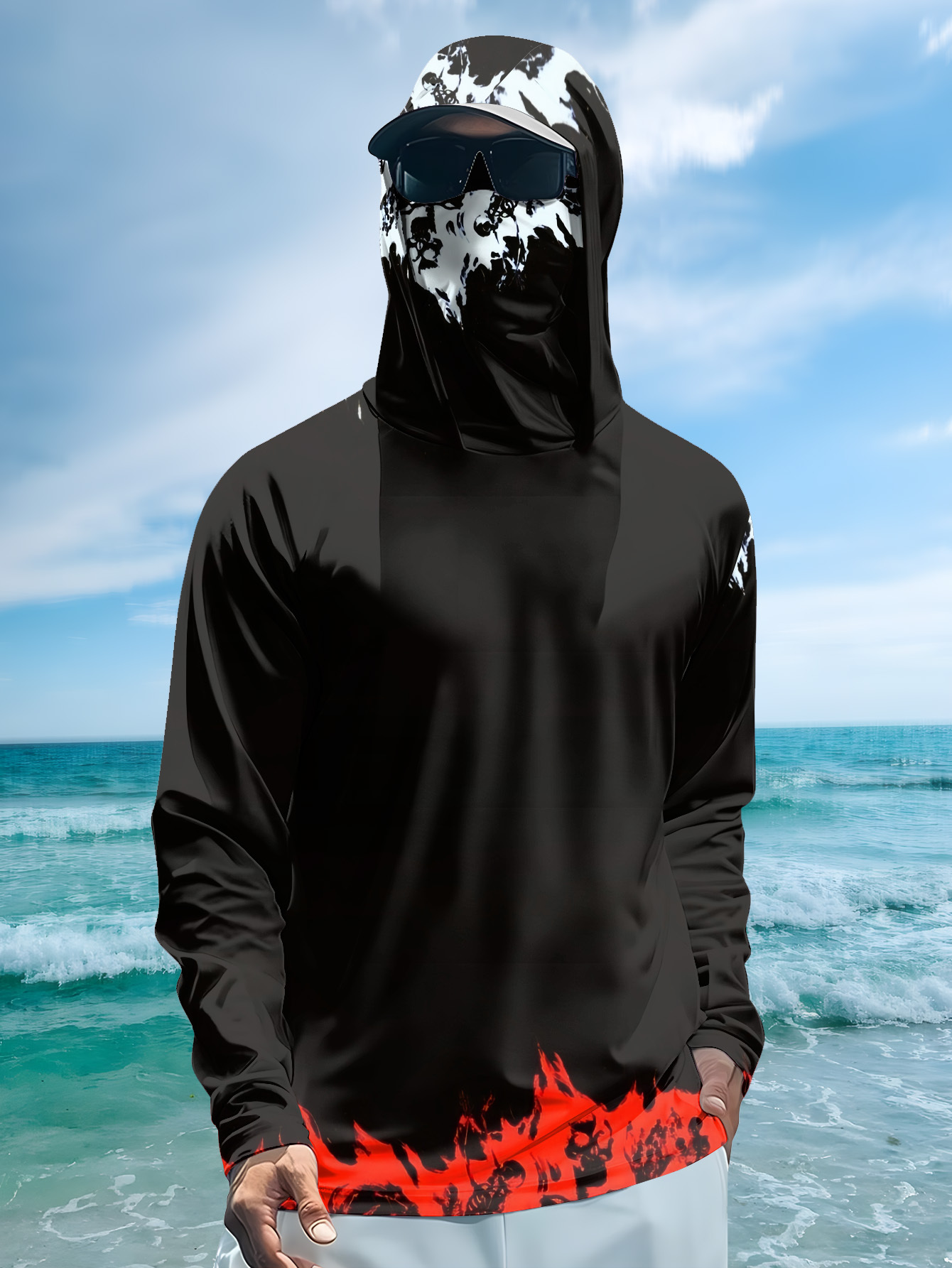 Men Hood Fishing Shirt long sl - Fishing Shirt Uv Protection recensione e prezzo