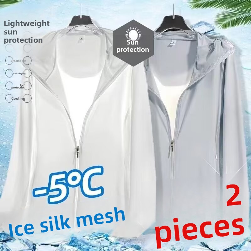 Ice Silk Men's Summer Thin Air - Fishing Shirt Uv Protection recensione e prezzo