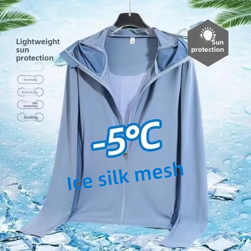 Ice Silk Men's Summer Thin Air - Fishing Shirt Uv Protection recensione e prezzo