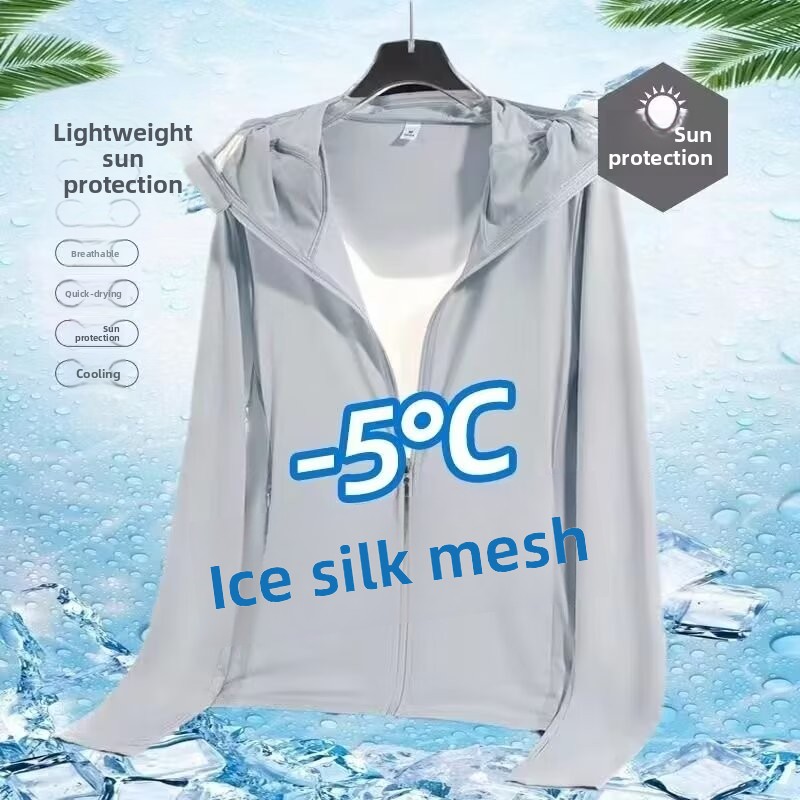 Ice Silk Men's Summer Thin Air - Fishing Shirt Uv Protection recensione e prezzo