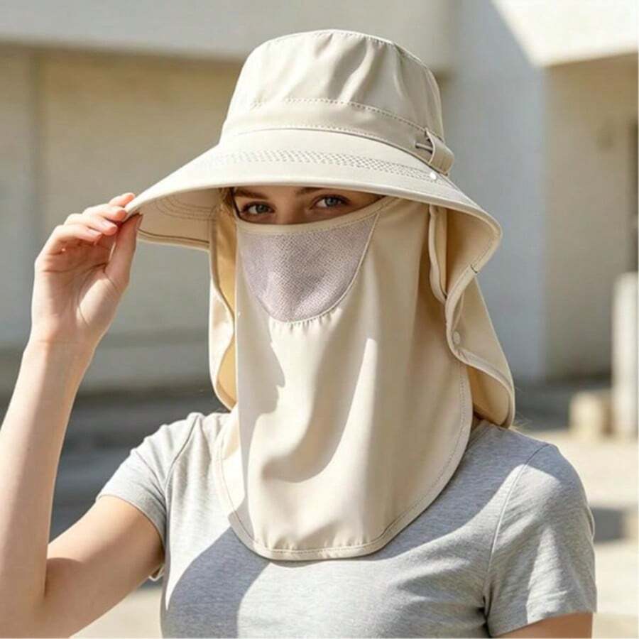 Women Wide Brim Sun Hat With F - Fishing Mask Sun Protection recensione e prezzo