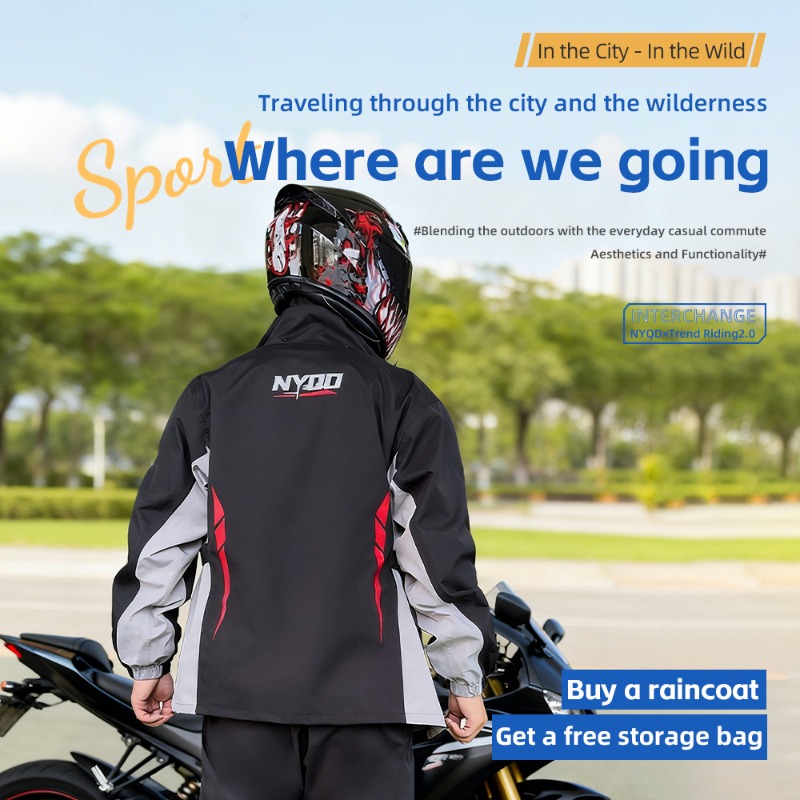 Motorcycle Raincoat Suit Men U - Fishing Jacket Waterproof recensione e prezzo