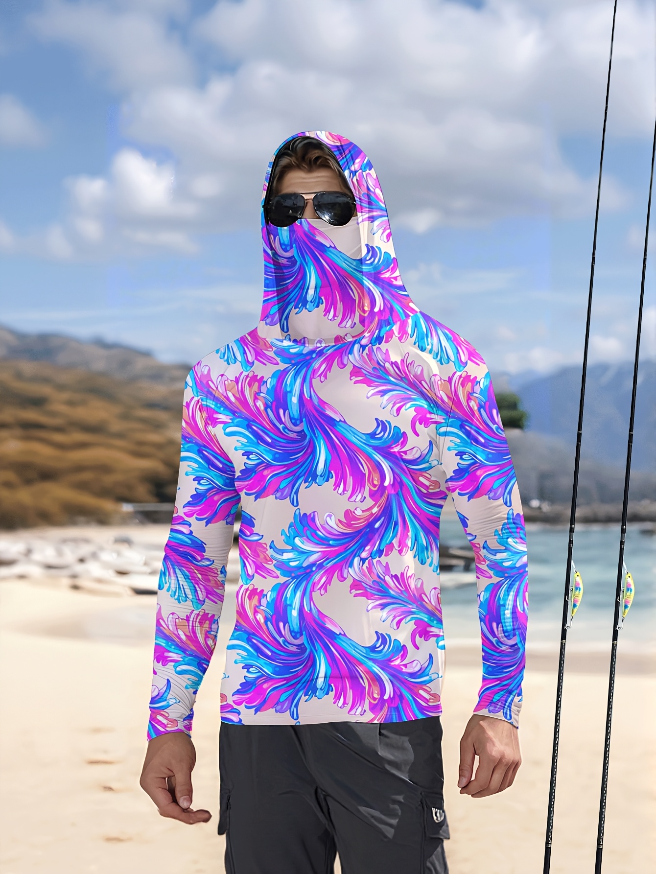 Men Hood Fishing Shirt long sl - Fishing Shirt Uv Protection recensione e prezzo