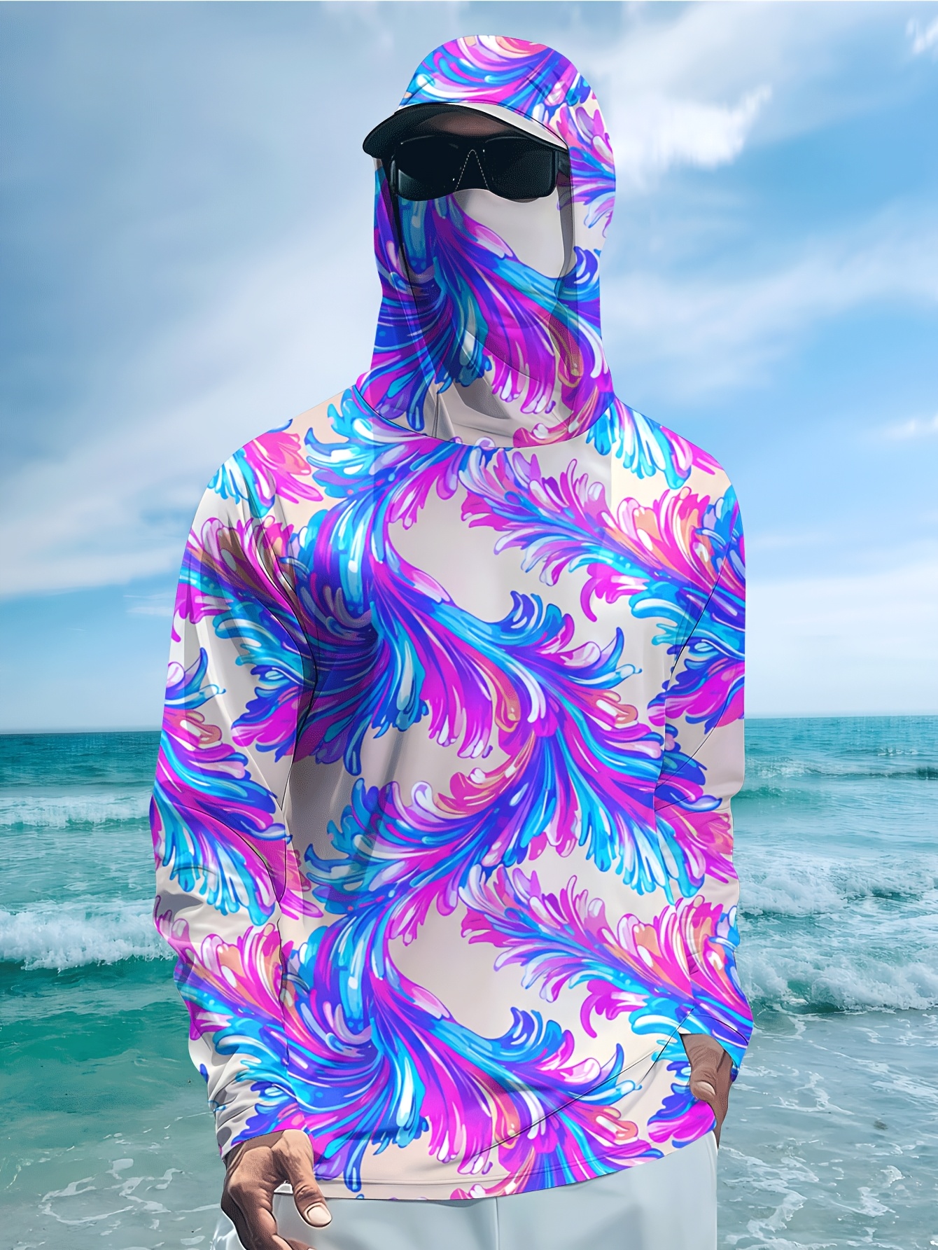Men Hood Fishing Shirt long sl - Fishing Shirt Uv Protection recensione e prezzo