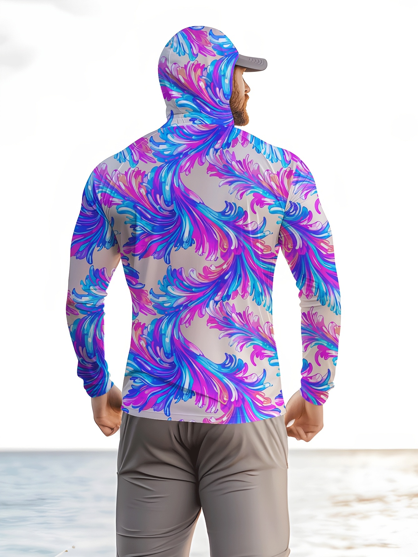 Men Hood Fishing Shirt long sl - Fishing Shirt Uv Protection recensione e prezzo