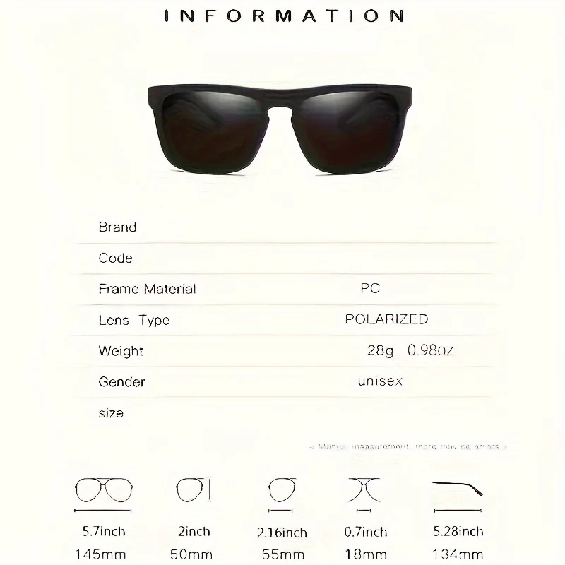 1/2pcs Square Sport Sunglasses - Fishing Sunglasses Polarized recensione e prezzo