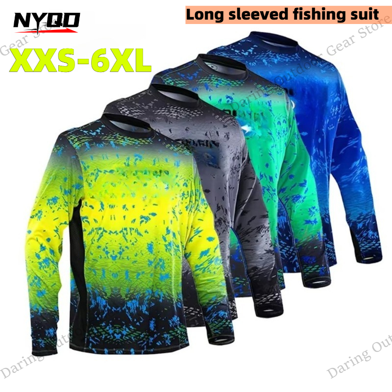 Men's Long Sleeve UPF 50+ Fish - Fishing Shirt Uv Protection recensione e prezzo
