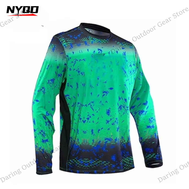 Men's Long Sleeve UPF 50+ Fish - Fishing Shirt Uv Protection recensione e prezzo