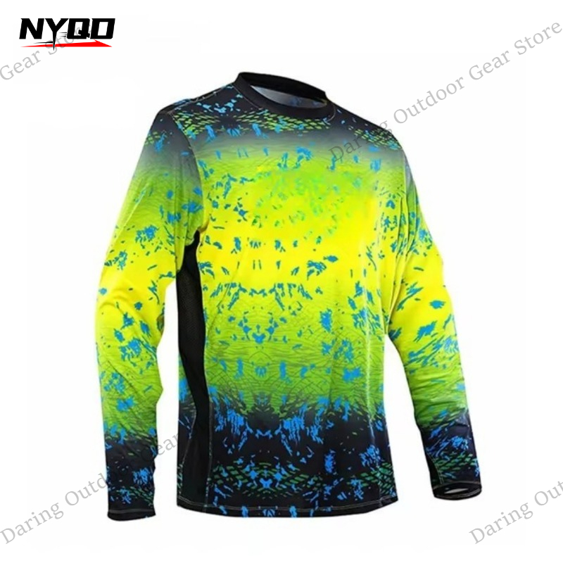Men's Long Sleeve UPF 50+ Fish - Fishing Shirt Uv Protection recensione e prezzo