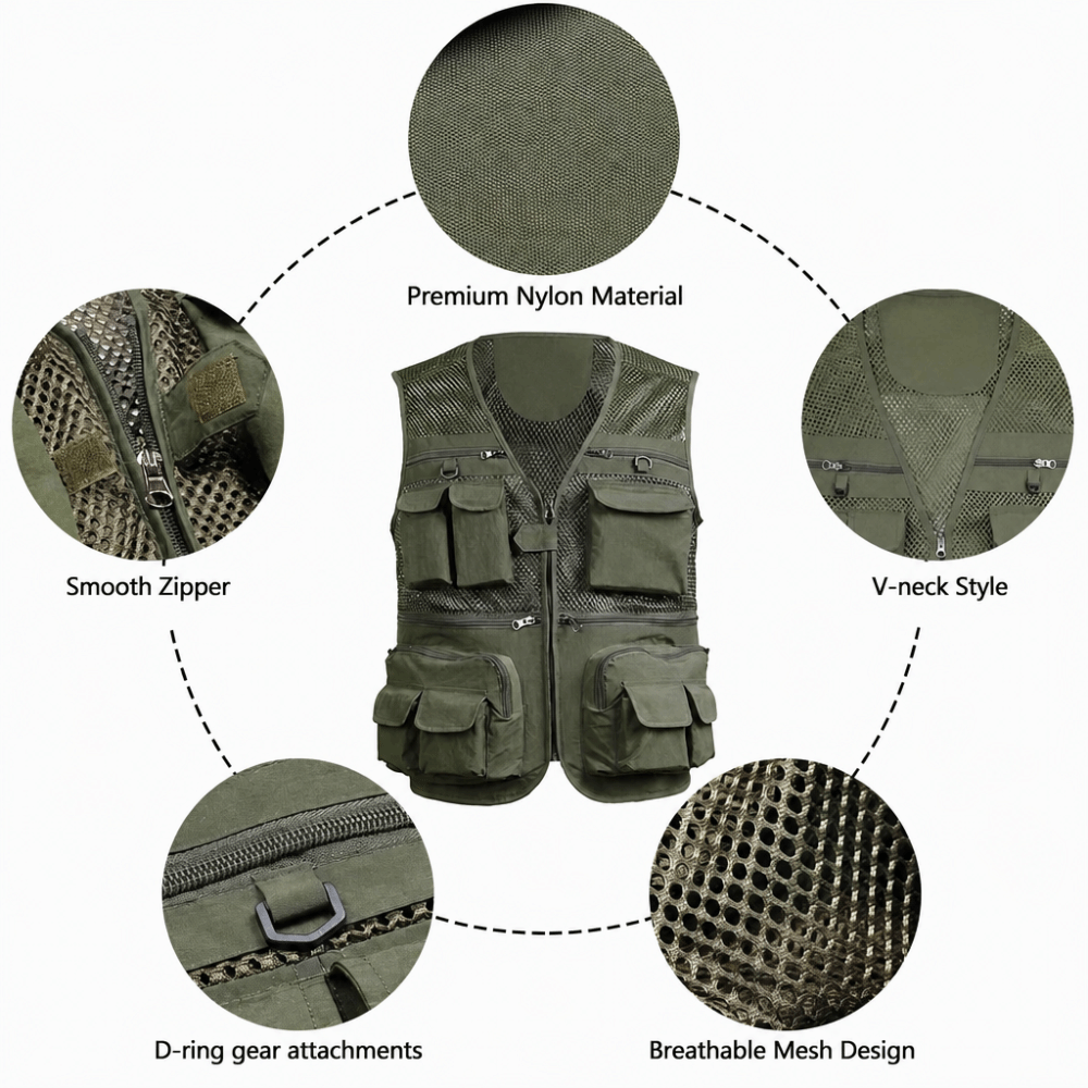 Durable with 16 Pockets Fishin - Fishing Vest recensione e prezzo