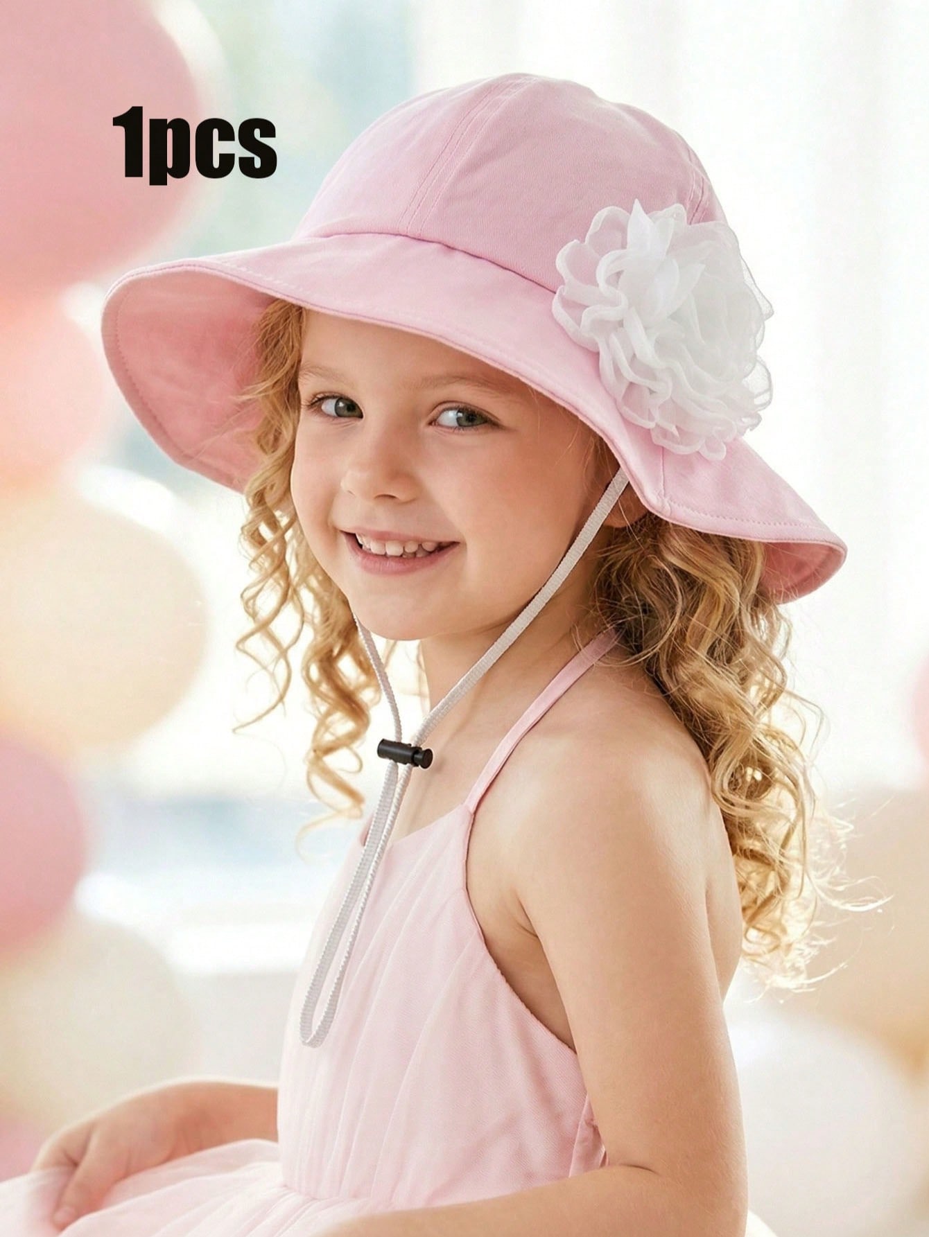 1Pc 3-8Y Girls White Big Flowe - Fishing Hat recensione e prezzo