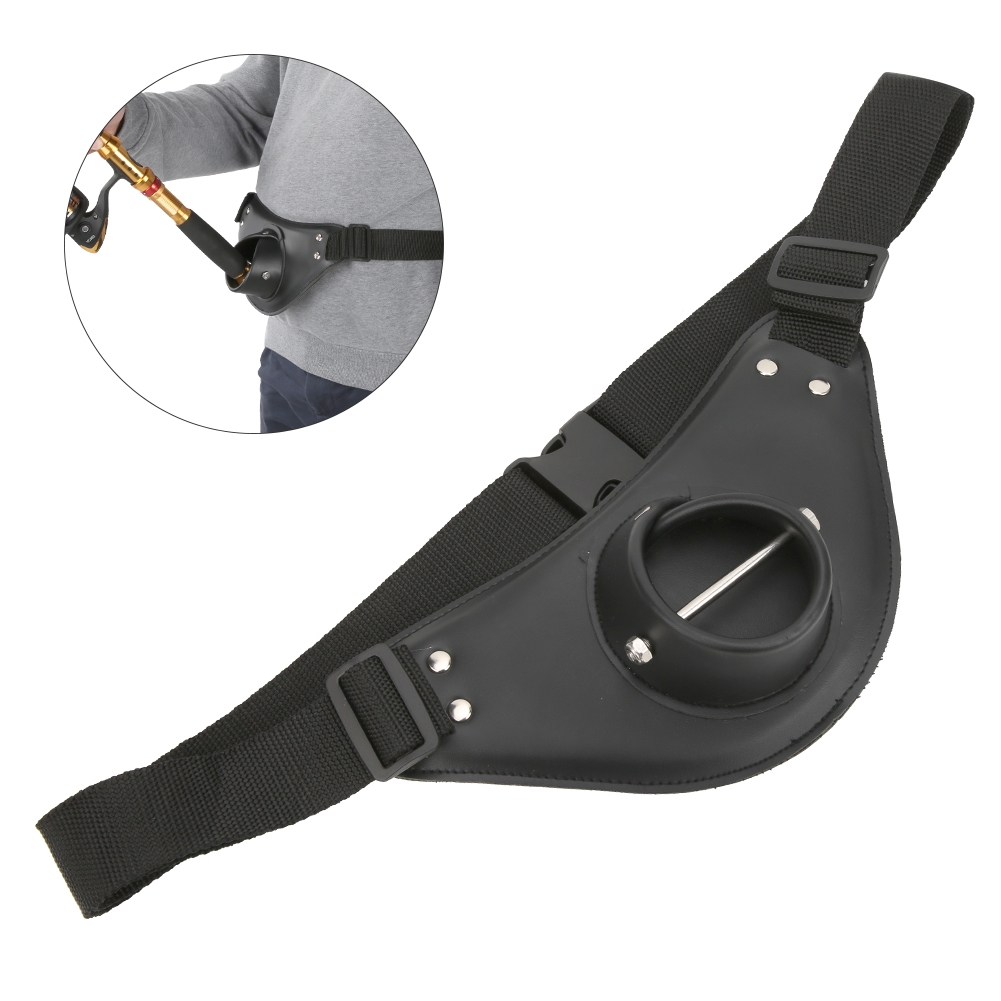Black PU Leather Adjustable Ro - Fishing Belt recensione e prezzo
