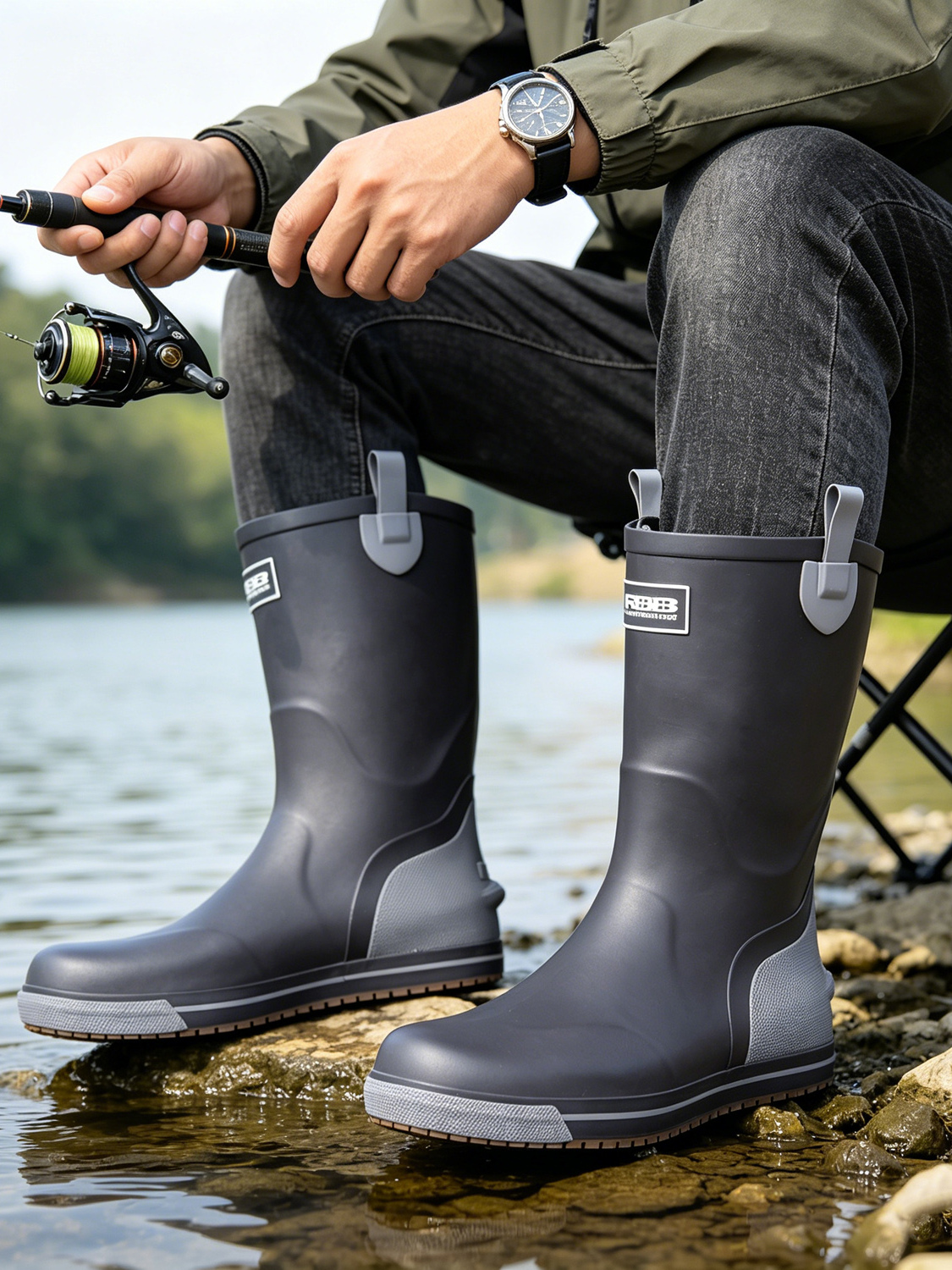 Men's Mid-High Rubber Rain Boo - Fishing Boots recensione e prezzo