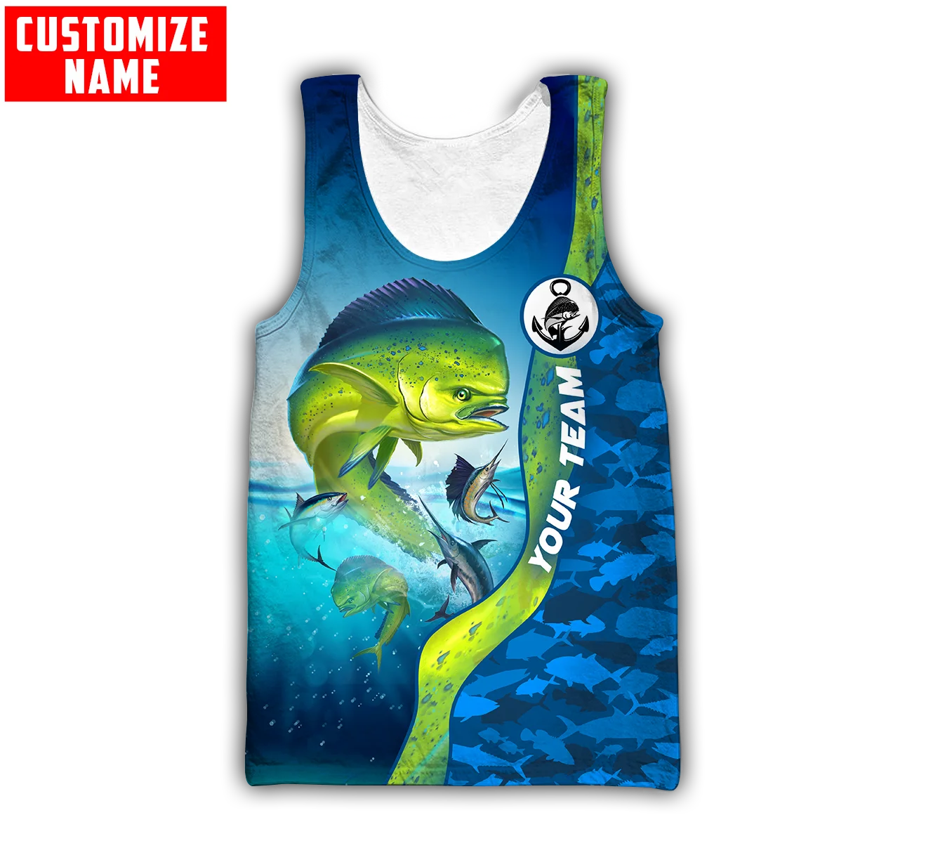 Custom name Mahi mahi fishing  - Fishing Vest recensione e prezzo