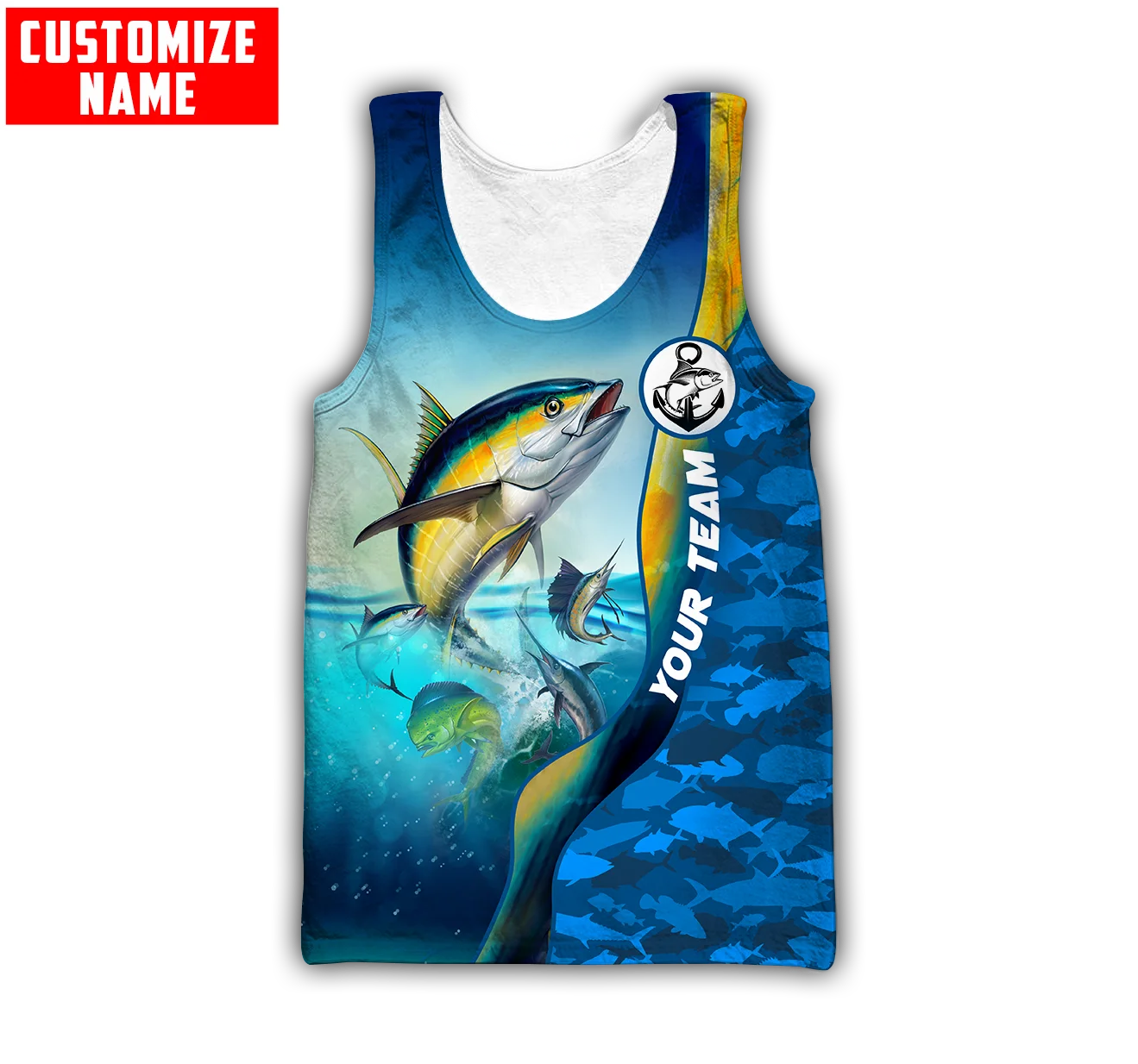 Custom name Mahi mahi fishing  - Fishing Vest recensione e prezzo