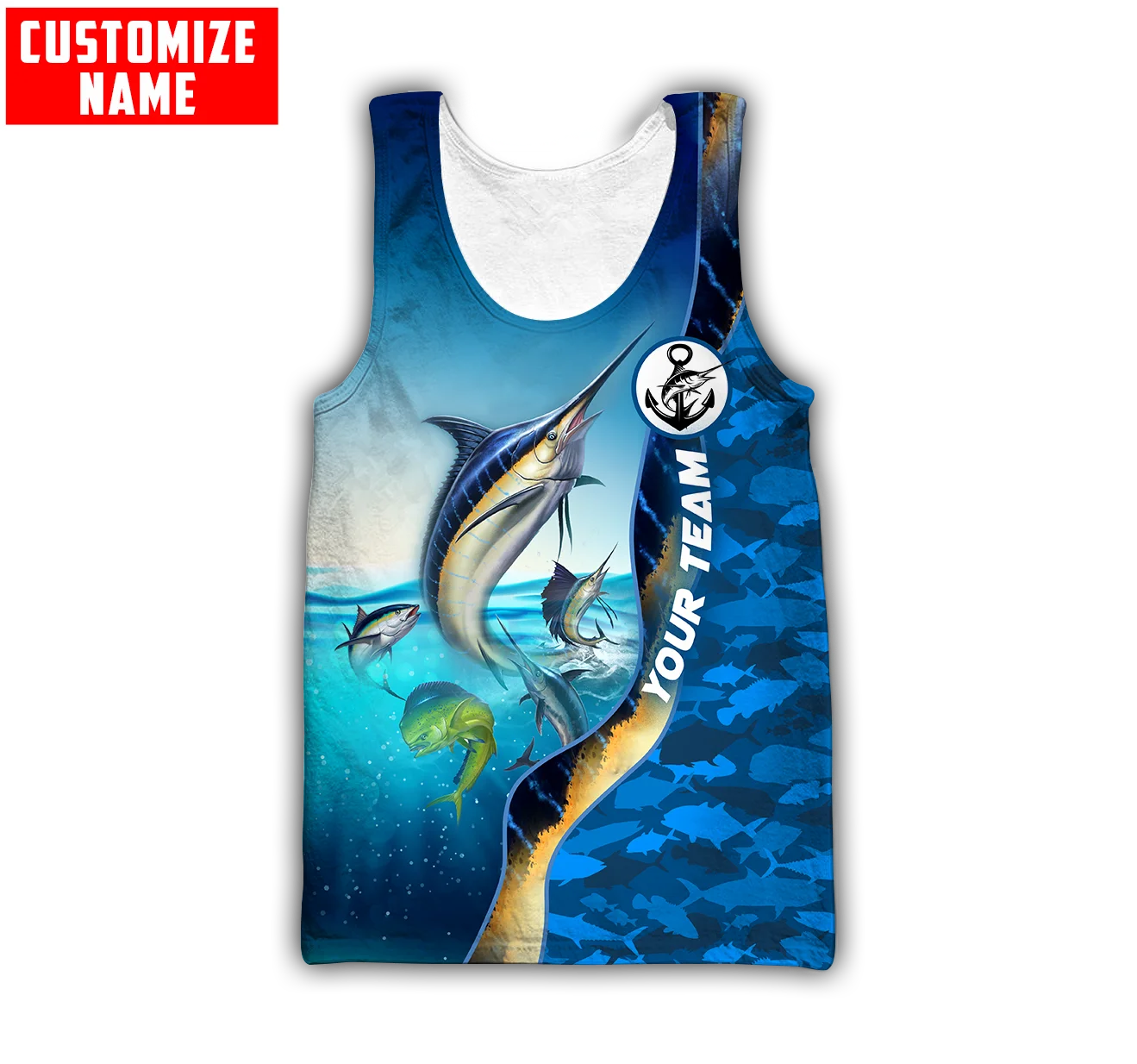 Custom name Mahi mahi fishing  - Fishing Vest recensione e prezzo