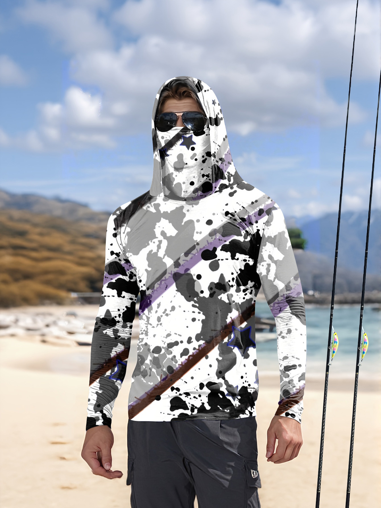 Men Hood Fishing Shirt long sl - Fishing Shirt Uv Protection recensione e prezzo