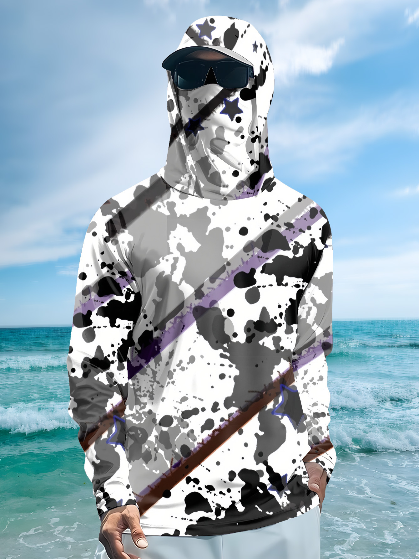 Men Hood Fishing Shirt long sl - Fishing Shirt Uv Protection recensione e prezzo