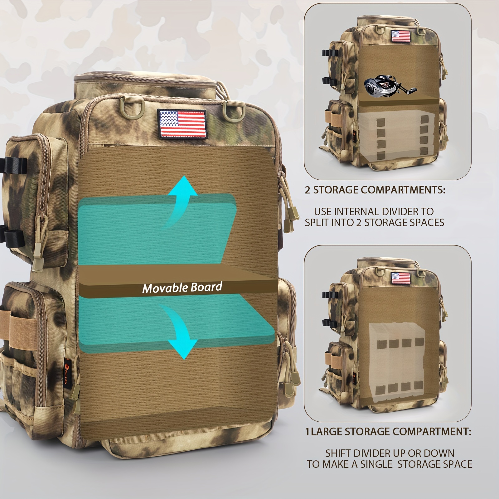 A Spacious 11.89gal Fishing Ba - Fishing Backpack recensione e prezzo