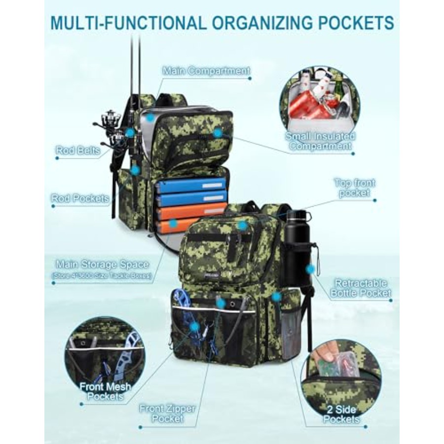 Fishing Backpack with Rod Hold - Fishing Backpack recensione e prezzo