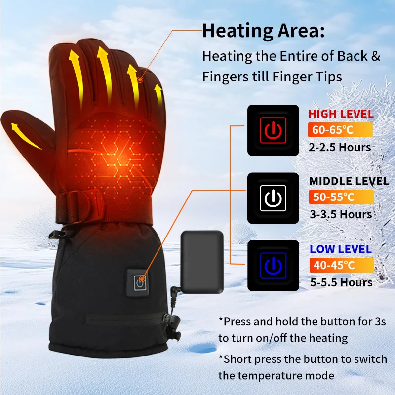 USB Rechargeable Heated Motorc - Fishing Gloves recensione e prezzo